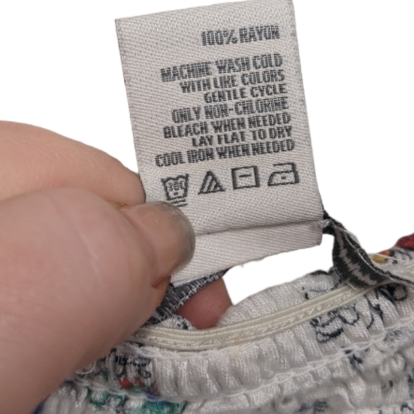 American Rag Off Shoulder Floral Top Boho Chic Size S 🌸 - Picture 4 of 8